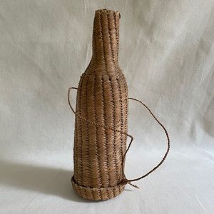 Vintage Woven Seagrass Wine Bottle Carrier